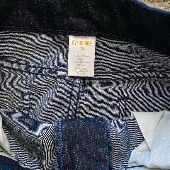 Gymboree Girls Jeans Size 12 New Zipper Dark Wash Denim School Pockets Straight - Picture 5 of 7